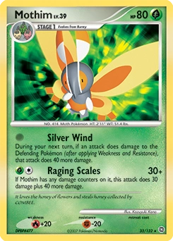 Mothim Pokémon card, number 33