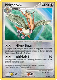 Pidgeot Pokémon card, number 35