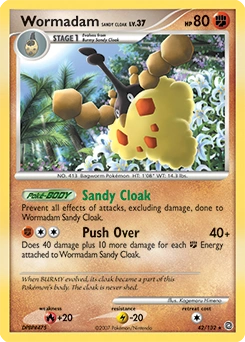 Wormadam Sandy Cloak Pokémon card, number 42