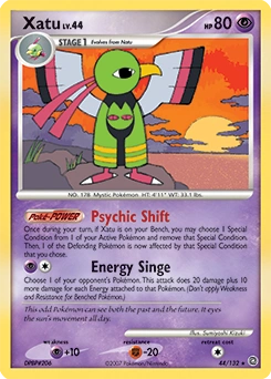 Xatu Pokémon card, number 44