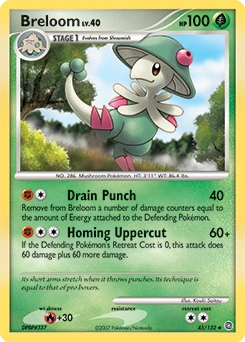Breloom Pokémon card, number 45