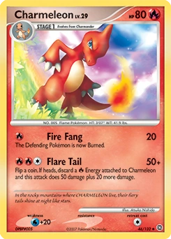 Charmeleon Pokémon card, number 46