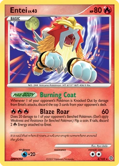 Entei Pokémon card, number 4