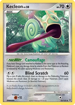 Kecleon Pokémon card, number 52