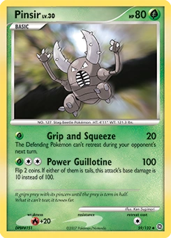 Pinsir Pokémon card, number 59