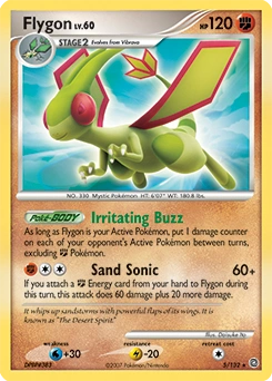 Flygon Pokémon card, number 5
