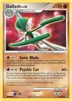 Gallade Pokémon card, number 6