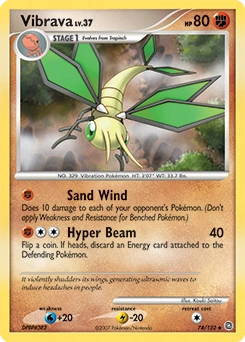 Vibrava Pokémon card, number 74