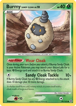 Burmy Sandy Cloak Pokémon card, number 79