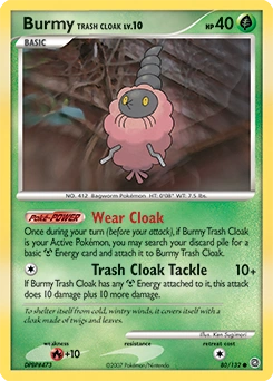 Burmy Trash Cloak Pokémon card, number 80