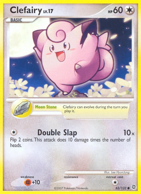 Clefairy Pokémon card from Secret Wonders, number 83 (Standard print)