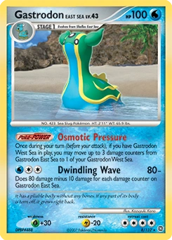 Gastrodon East Sea Pokémon card, number 8