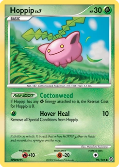 Hoppip Pokémon card, number 90