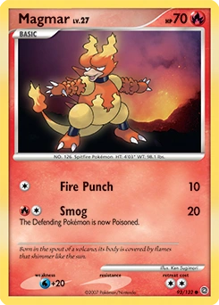 Magmar Pokémon card, number 93