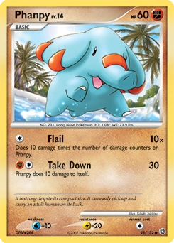 Phanpy Pokémon card, number 98
