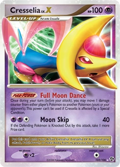 Cresselia LV.X Pokémon card, number 103
