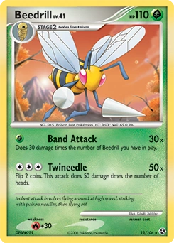 Beedrill Pokémon card, number 13