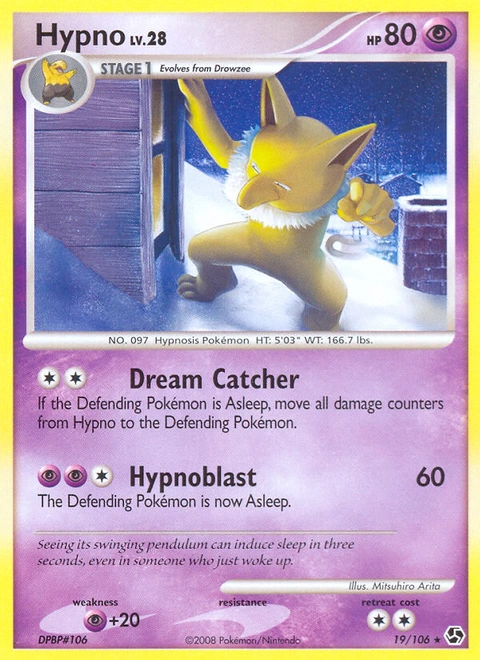 Hypno Pokémon card from Great Encounters, number 19 (Standard print)