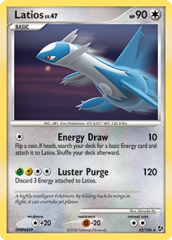 Latios Pokémon card, number 23