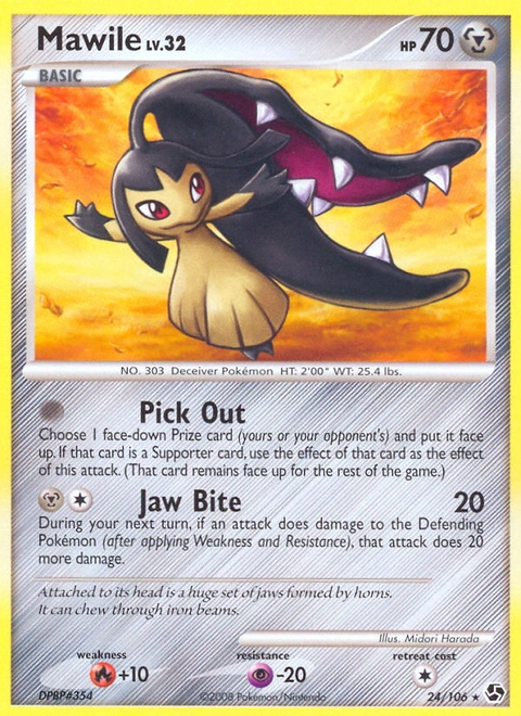 Mawile Pokémon card from Great Encounters, number 24 (Standard print)