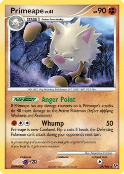 Primeape Pokémon card, number 27