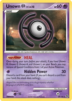 Unown [H] Pokémon card, number 29