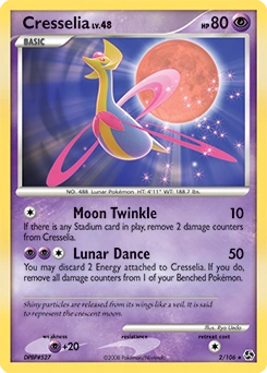 Cresselia Pokémon card, number 2