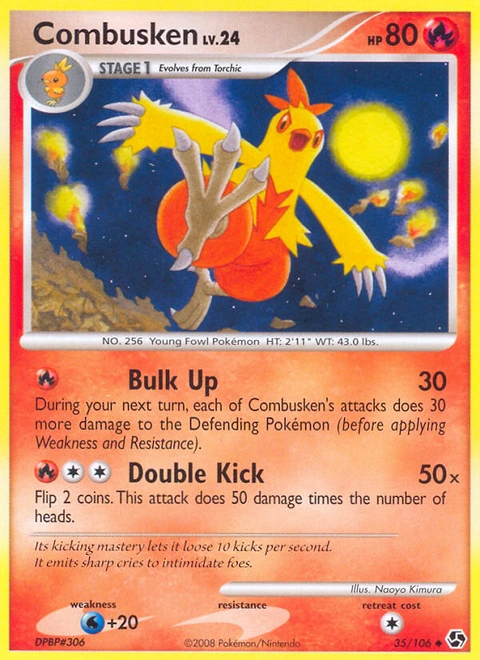 Combusken Pokémon card from Great Encounters, number 35 (Standard print)