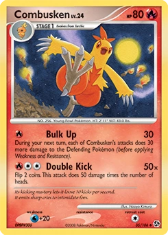 Combusken Pokémon card, number 35