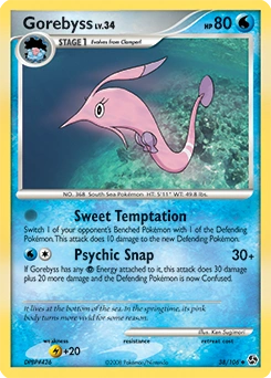 Gorebyss Pokémon card, number 38