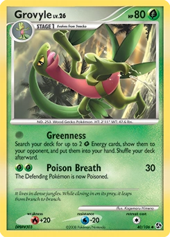 Grovyle Pokémon card, number 40