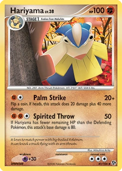 Hariyama Pokémon card, number 41