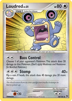 Loudred Pokémon card, number 44