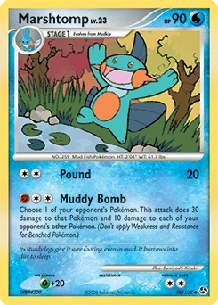 Marshtomp Pokémon card, number 46