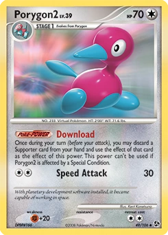 Porygon2 Pokémon card, number 49