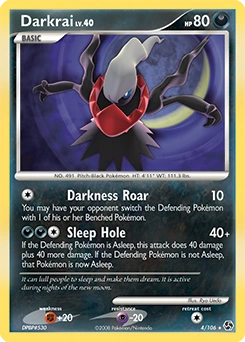 Darkrai Pokémon card, number 4