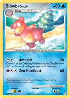 Slowbro Pokémon card, number 54