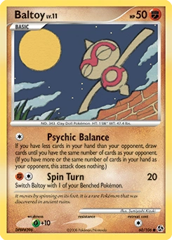 Baltoy Pokémon card, number 60
