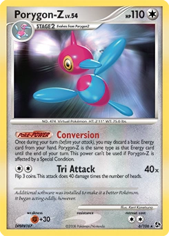 Porygon-Z Pokémon card, number 6