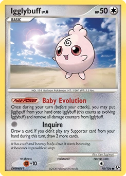 Igglybuff Pokémon card, number 70