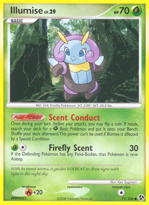 Illumise Pokémon card from Great Encounters, number 71 (Standard print)