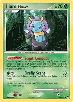 Illumise Pokémon card, number 71