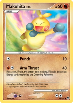 Makuhita Pokémon card, number 78