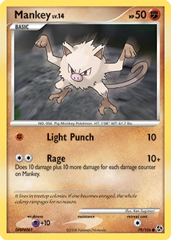 Mankey Pokémon card, number 79