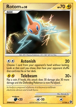 Rotom Pokémon card, number 7