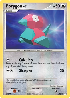 Porygon Pokémon card, number 81