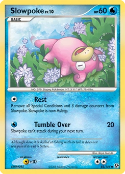 Slowpoke Pokémon card, number 82
