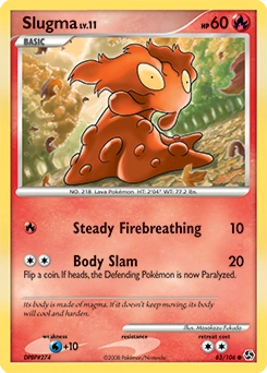 Slugma Pokémon card, number 83