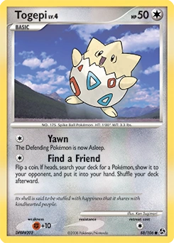 Togepi Pokémon card, number 88