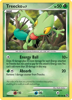Treecko Pokémon card, number 90